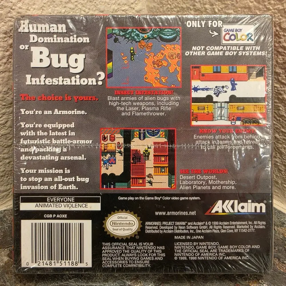 Game - Armorines: Project S.W.A.R.M. (NEW) - Game Boy Color
